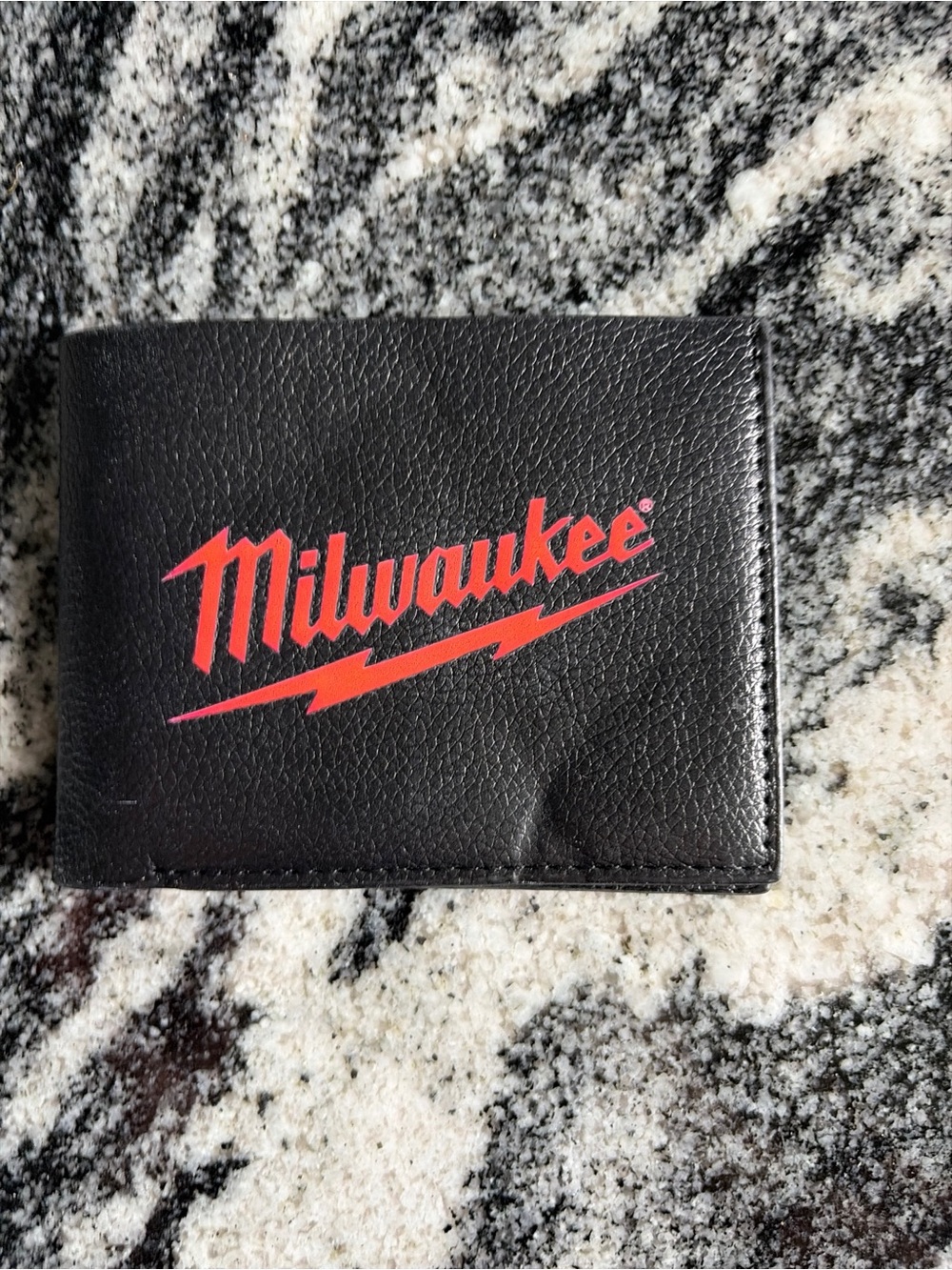 Milwaukee Tool Black Faux Leather Bifold Wallet Men's Card Holder NWOT